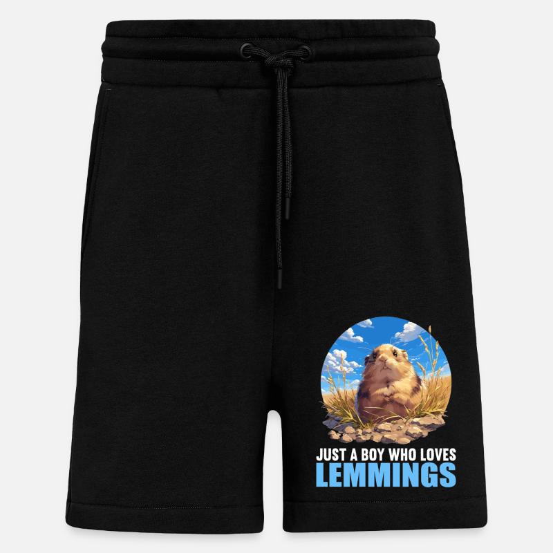 Lemmings Lemming - Short bio décontracté fabriqué en UE - SOLID BLACK