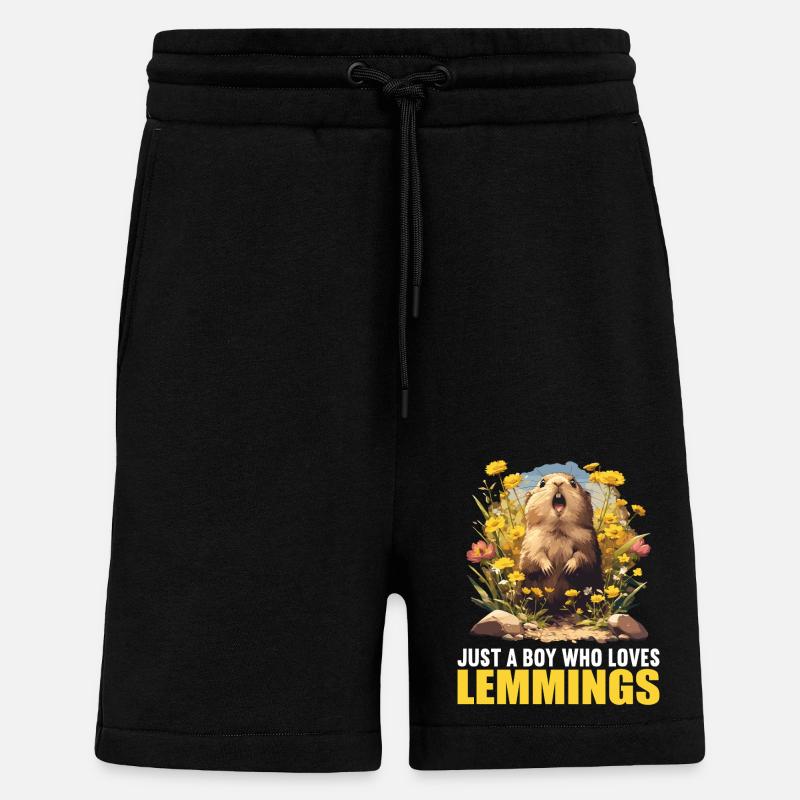 Lemminge Lemming - Shorts - made by SPREAD - SOLID BLACK