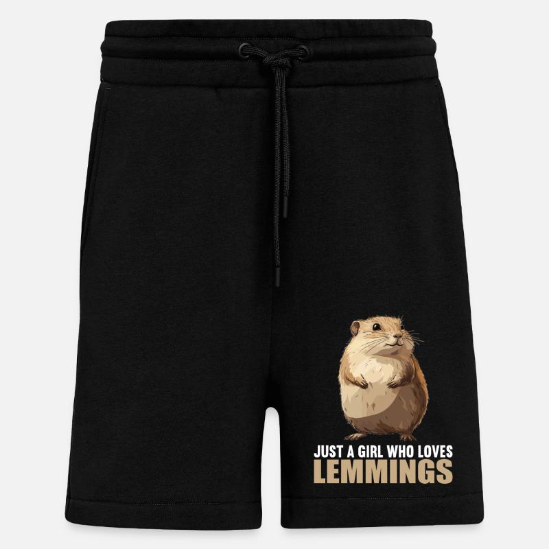 Lemmings Lemming - Short bio décontracté fabriqué en UE - SOLID BLACK
