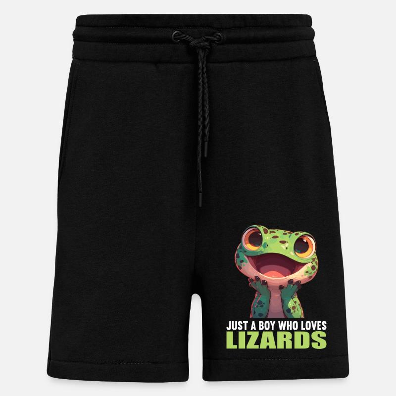 Lézards Lézard - Short bio décontracté fabriqué en UE - SOLID BLACK