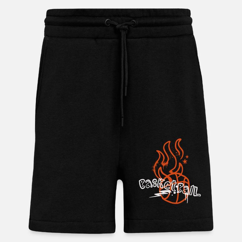 Basket-ball Joueurs de basket-ball - Short bio décontracté fabriqué en UE - SOLID BLACK