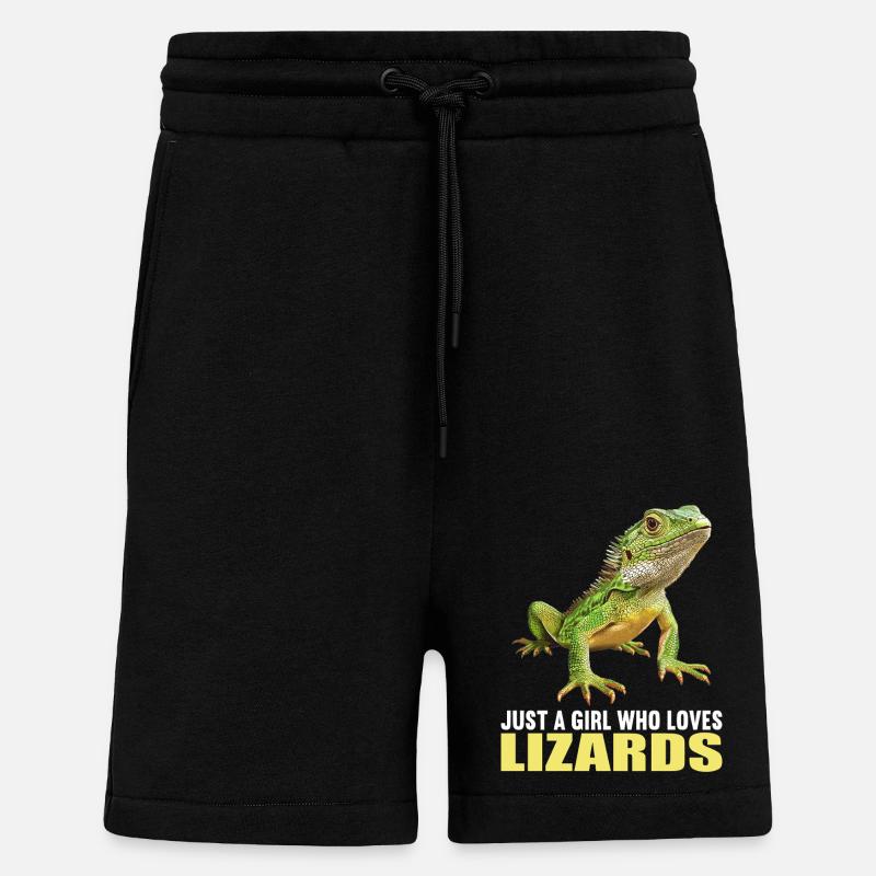 Lézards Lézard - Short bio décontracté fabriqué en UE - SOLID BLACK
