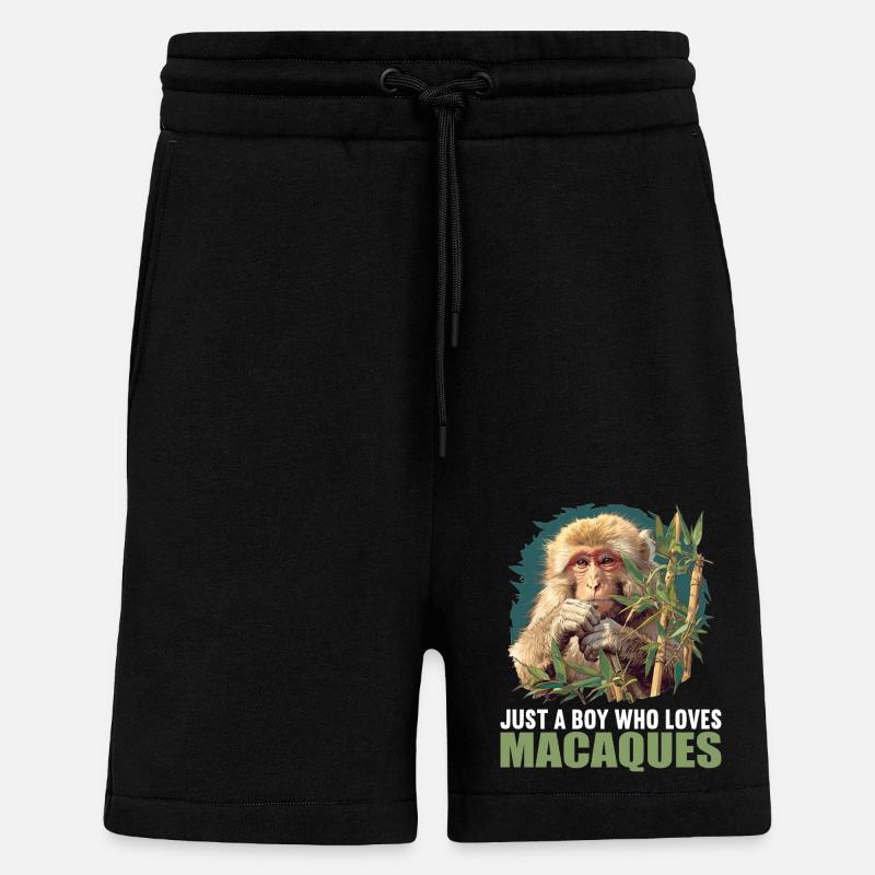 Macaque Macaque - Short bio décontracté fabriqué en UE - SOLID BLACK