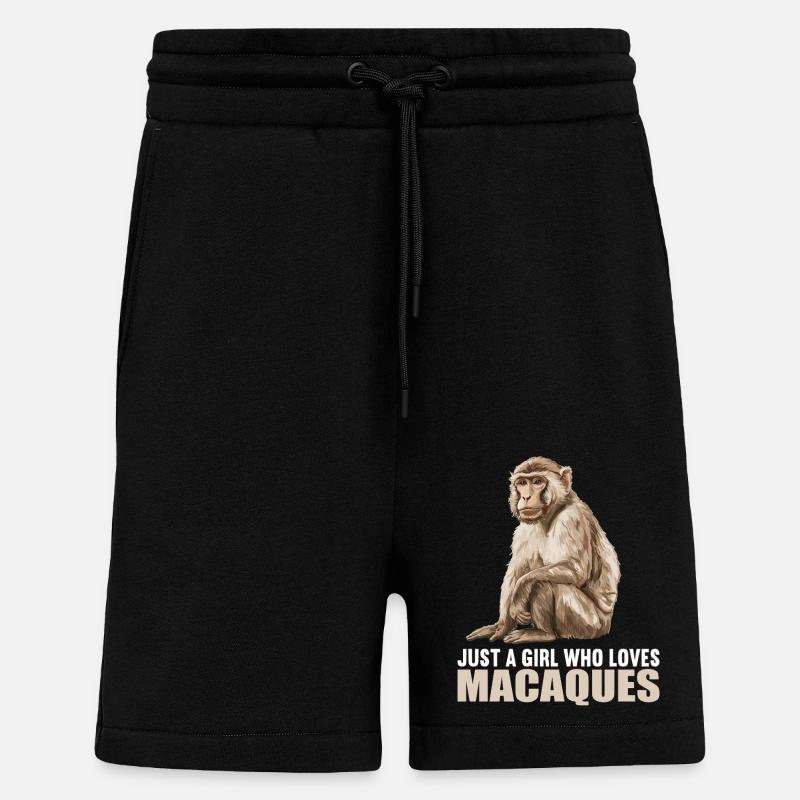 Macaque Macaque - Short bio décontracté fabriqué en UE - SOLID BLACK