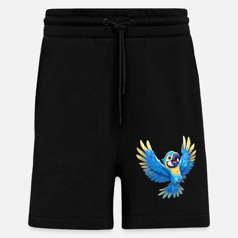 Macaw's Era - Shorts - made by SPREAD - SOLID BLACK
