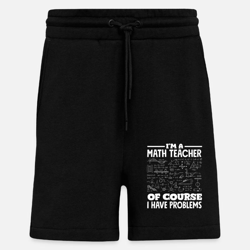 Math Teacher Math Gift - Shorts - made by SPREAD - SOLID BLACK