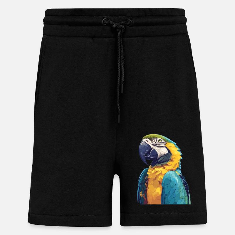 Macaw's Era - Shorts - made by SPREAD - SOLID BLACK