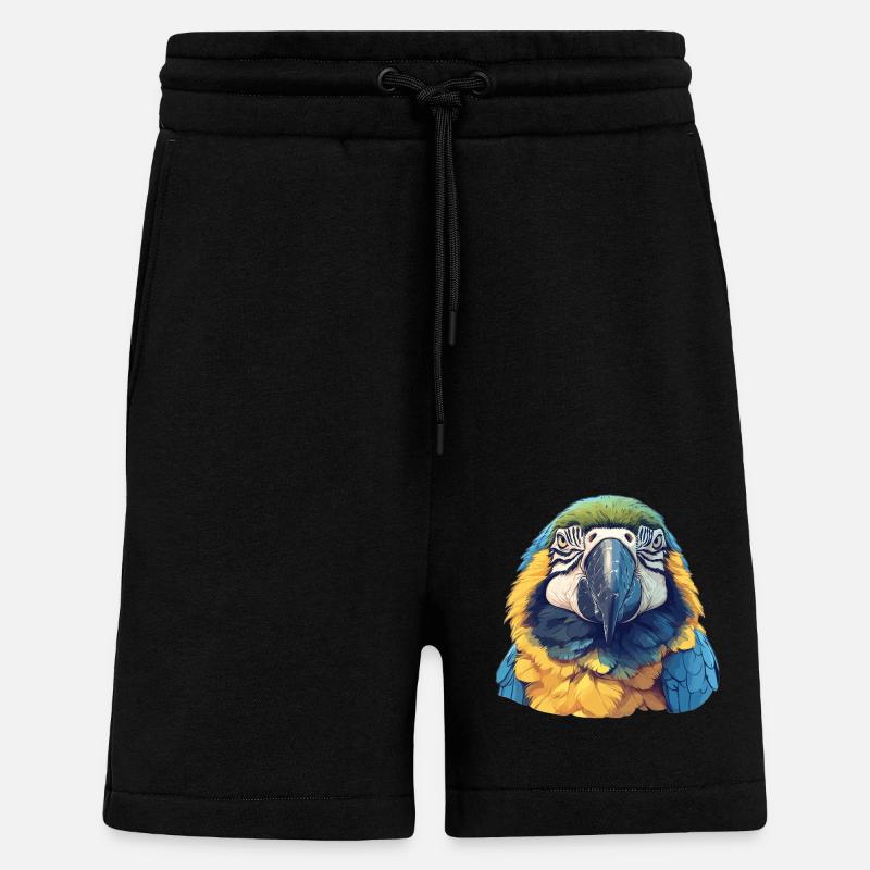 Macaw's Era - Shorts - made by SPREAD - SOLID BLACK