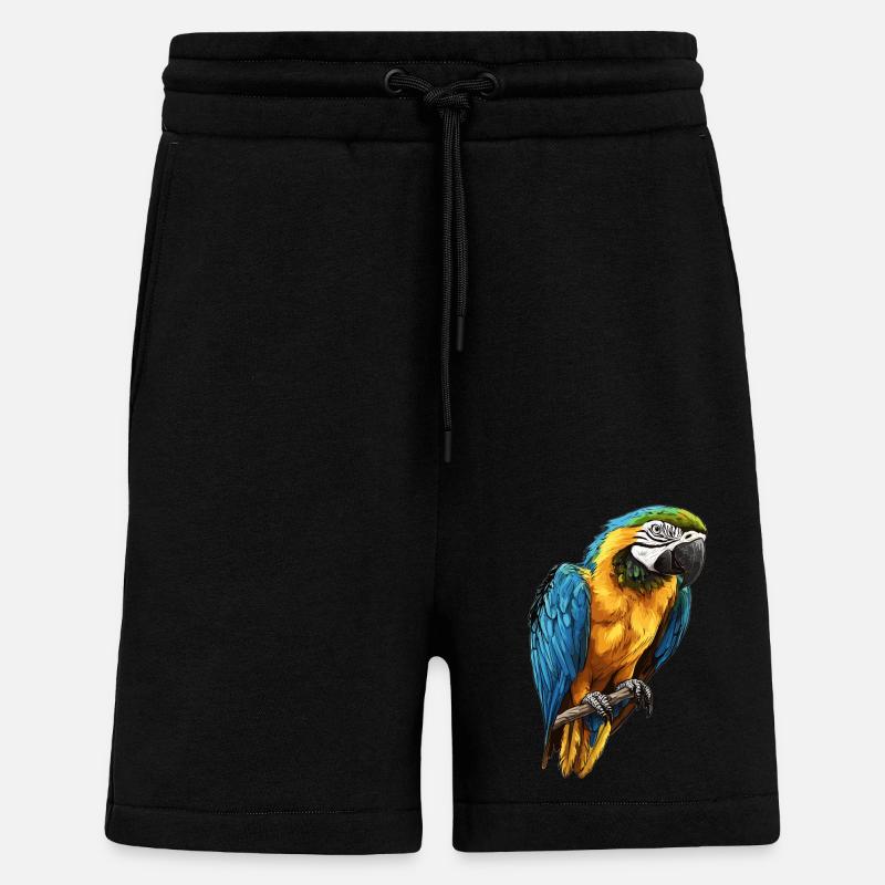 Macaw's Era - Shorts - made by SPREAD - SOLID BLACK