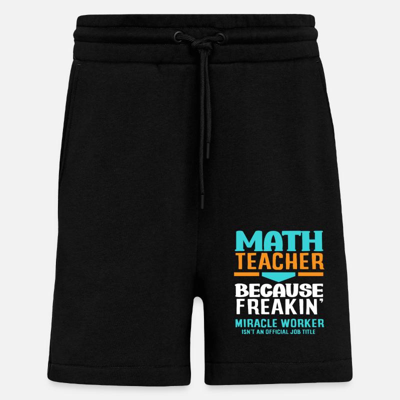 Math Teacher Math Gift - Shorts - made by SPREAD - SOLID BLACK