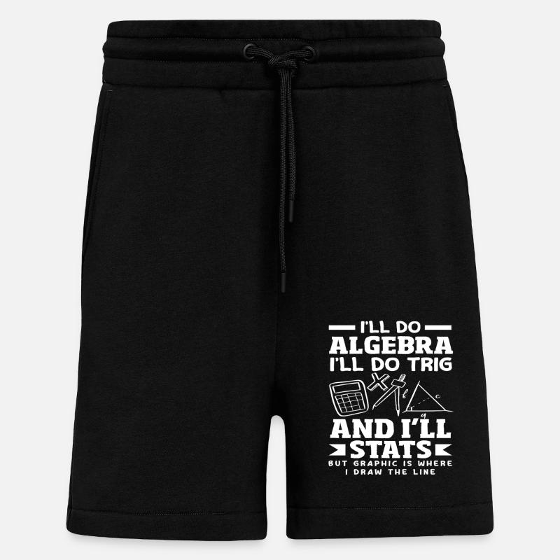 Math Teacher Math Gift - Shorts - made by SPREAD - SOLID BLACK