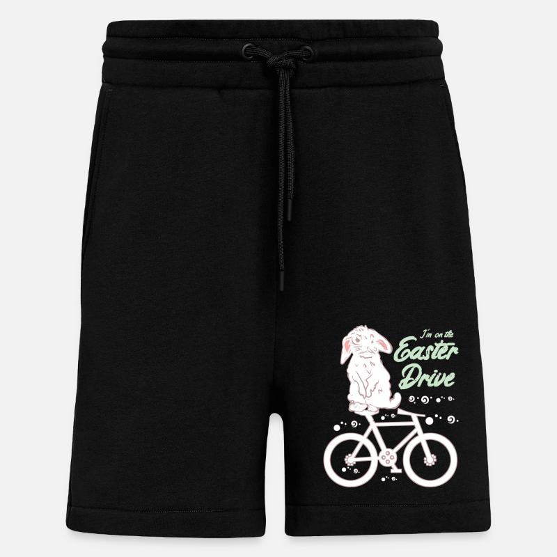 Easter bunny with bicycle - Shorts - made by SPREAD - SOLID BLACK