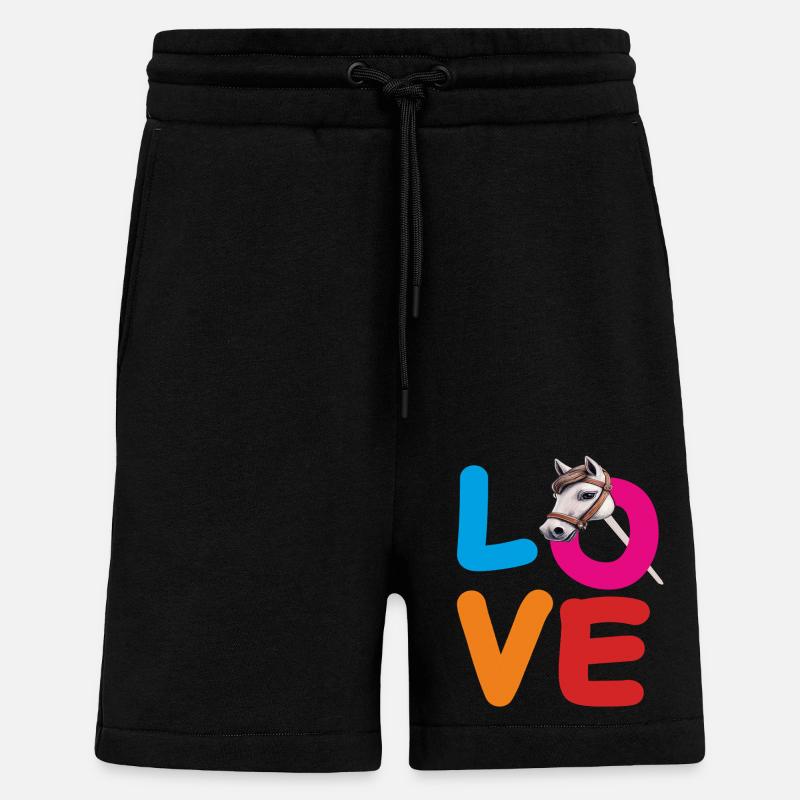 CHEVAL D’AMOUR - Short bio décontracté fabriqué en UE - SOLID BLACK