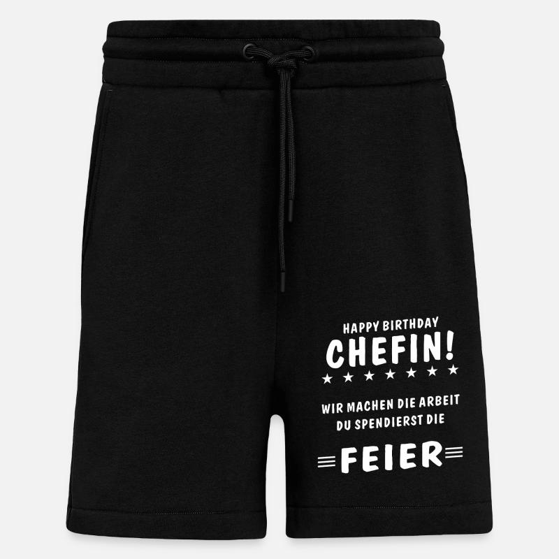 JOYEUX ANNIVERSAIRE PATRON - Short bio décontracté fabriqué en UE - SOLID BLACK