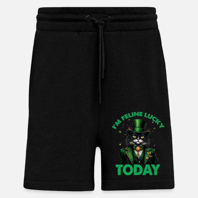 Ich bin feeline Lucky Today - Shorts - made by SPREAD - SOLID BLACK