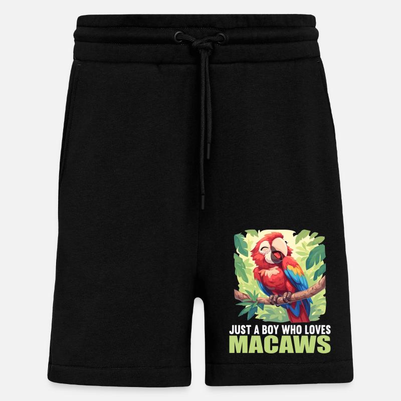 Macaw's Era - Shorts - made by SPREAD - SOLID BLACK