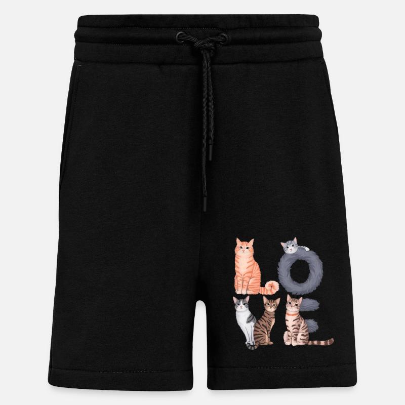 Liebe Katze - Shorts - made by SPREAD - SOLID BLACK