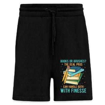 Artist Painter Graphic Books Or Brushes Art Gifts - Shorts - made by SPREAD - SOLID BLACK - Vorne