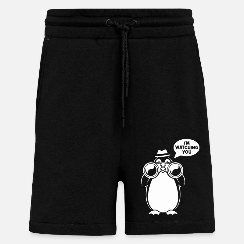 Sarcasme : Je te regarde concevoir - Short bio décontracté fabriqué en UE - SOLID BLACK