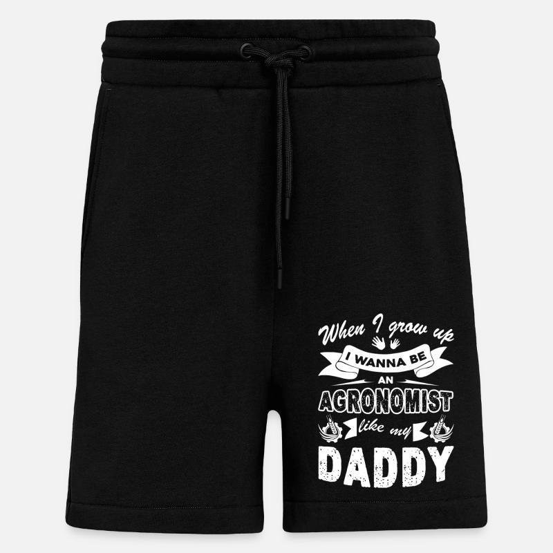 Agronomist Agronomist Like Daddy - Shorts - made by SPREAD - SOLID BLACK