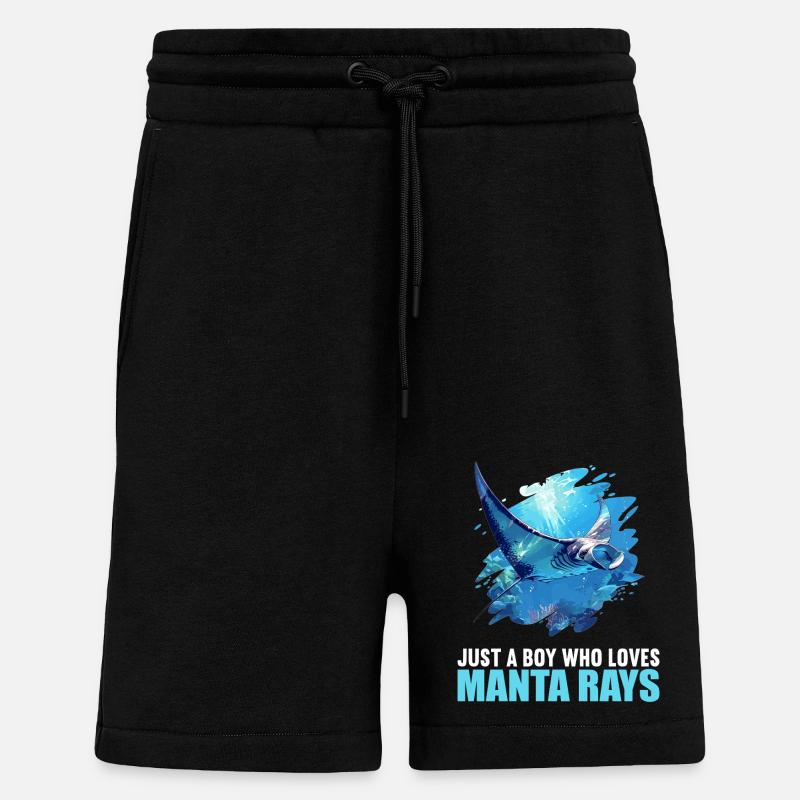 Mantas Manta Rochen - Shorts - made by SPREAD - SOLID BLACK