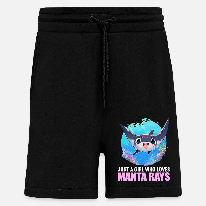 Mantas Manta Rochen - Shorts - made by SPREAD - SOLID BLACK