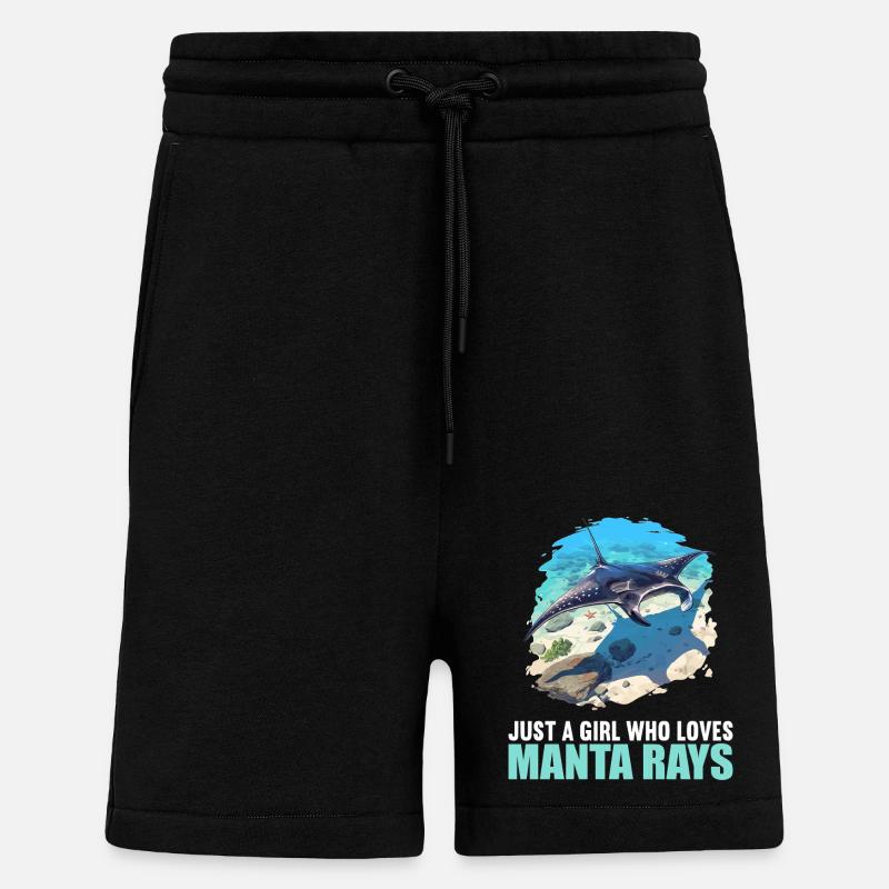 Mantas Manta Rochen - Shorts - made by SPREAD - SOLID BLACK