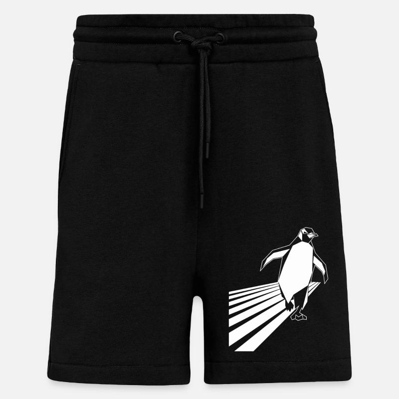 Running Penguin Running Jogging - Shorts - made by SPREAD - SOLID BLACK