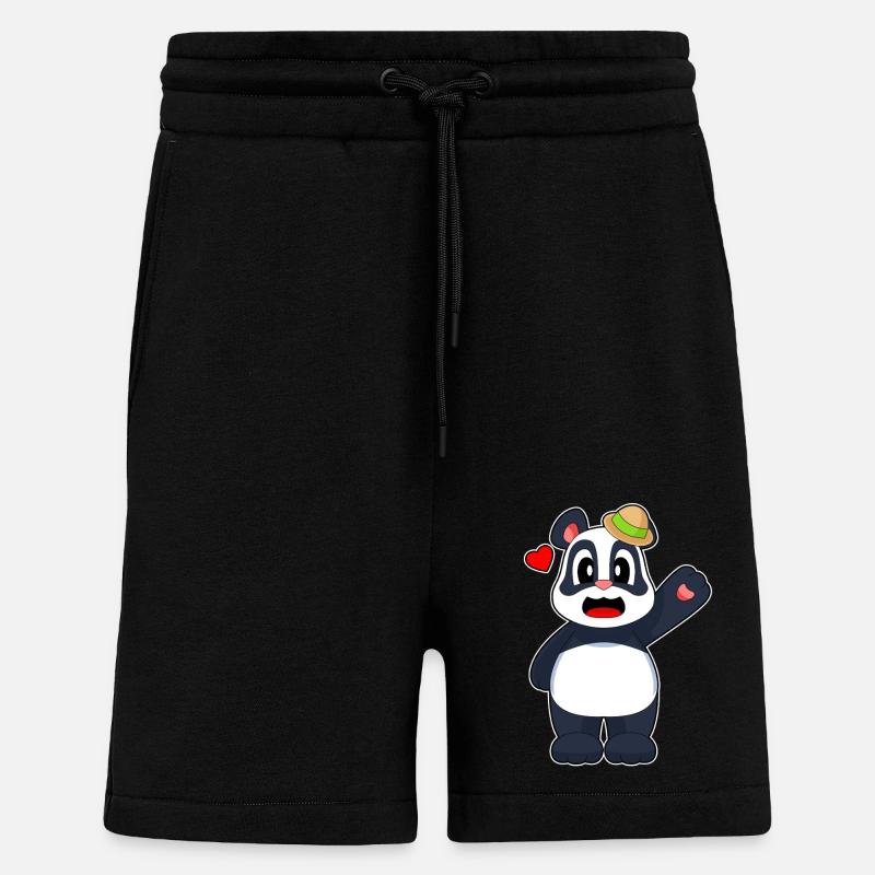Panda Hut - Shorts - made by SPREAD - SOLID BLACK