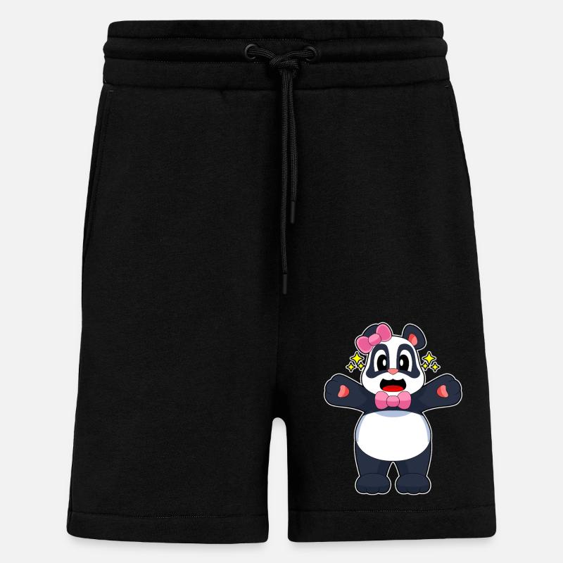 Panda Schleife - Shorts - made by SPREAD - SOLID BLACK