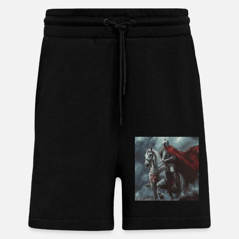 Ritter auf Pferd - Shorts - made by SPREAD - SOLID BLACK