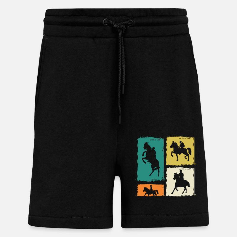 Cheval - Short bio décontracté fabriqué en UE - SOLID BLACK