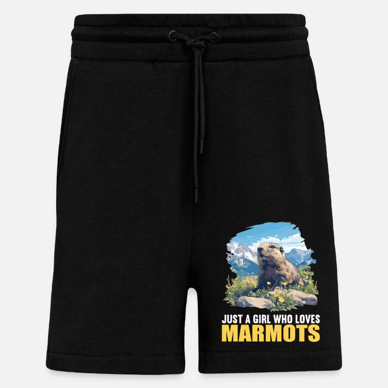 Murmeltiere Murmeltier - Shorts - made by SPREAD - SOLID BLACK