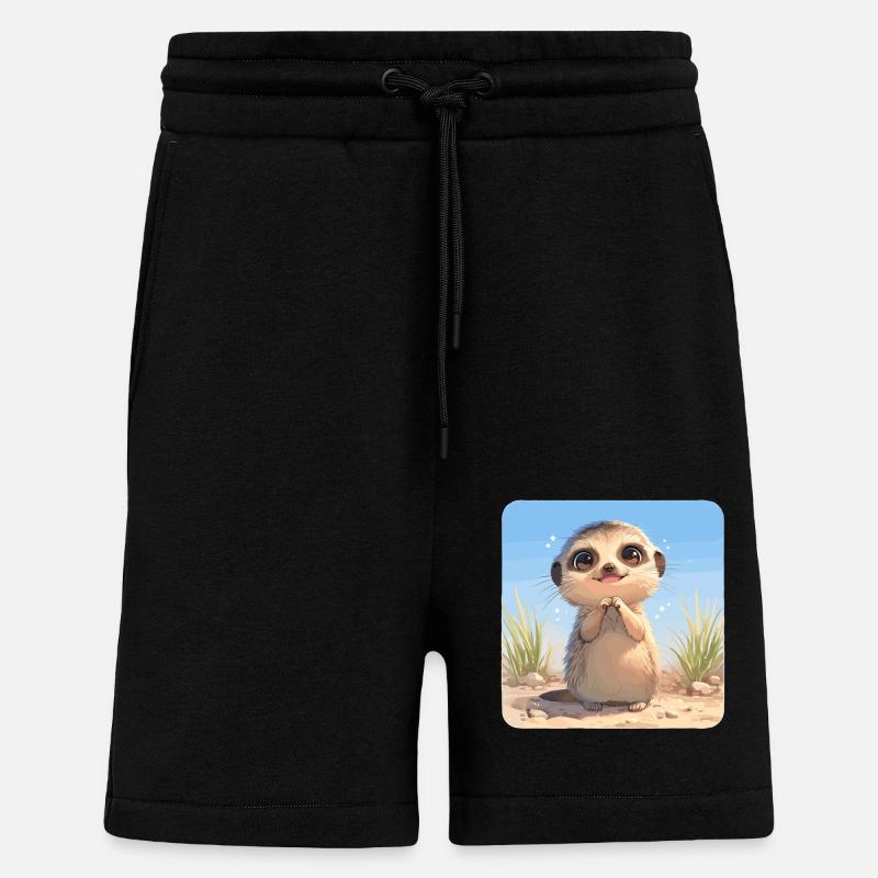 Meerkat Erdmännchen - Shorts - made by SPREAD - SOLID BLACK