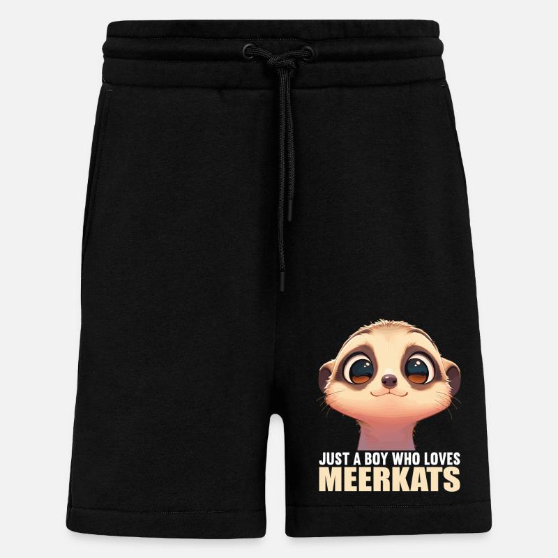 Meerkat Erdmännchen - Shorts - made by SPREAD - SOLID BLACK