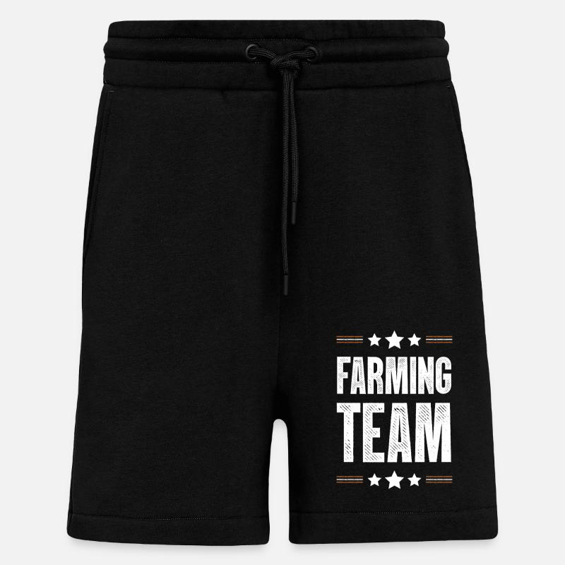 Équipe agricole - Short bio décontracté fabriqué en UE - SOLID BLACK