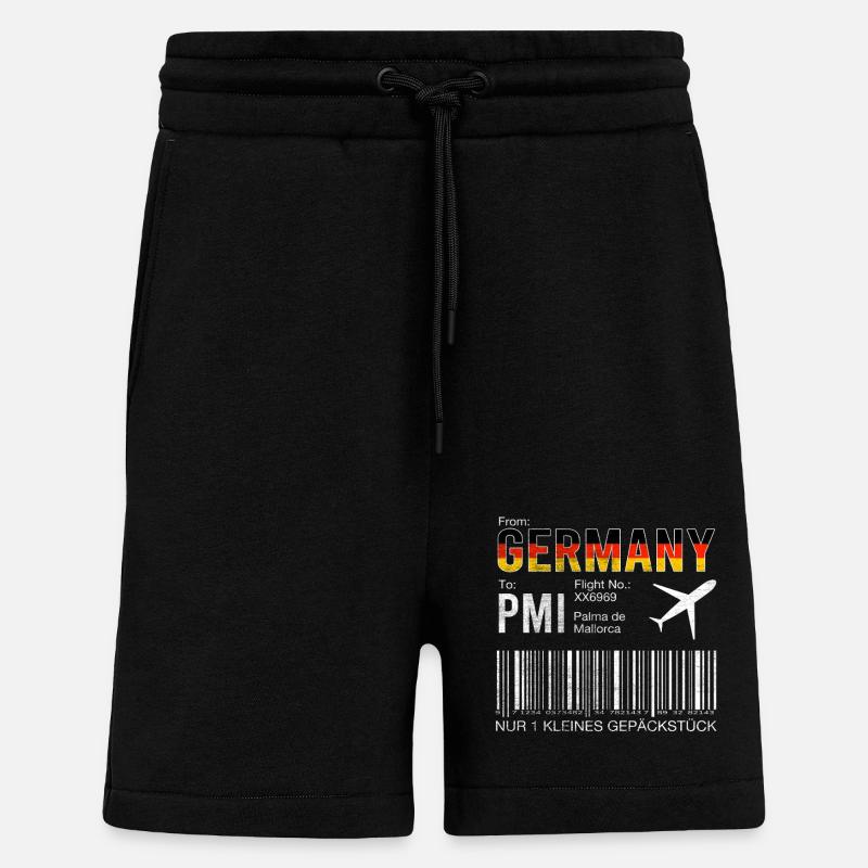 Flugticket Palma - Shorts - made by SPREAD - SOLID BLACK