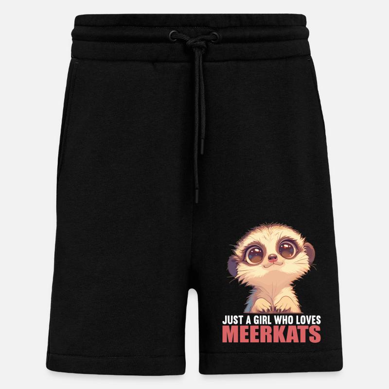Meerkat Erdmännchen - Shorts - made by SPREAD - SOLID BLACK