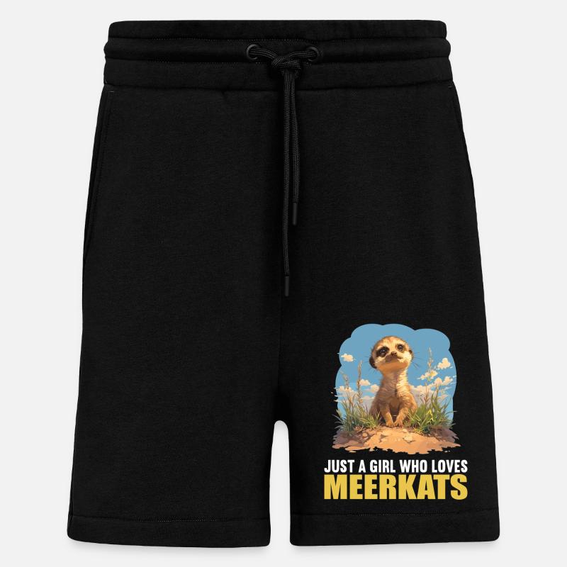 Meerkat Erdmännchen - Shorts - made by SPREAD - SOLID BLACK