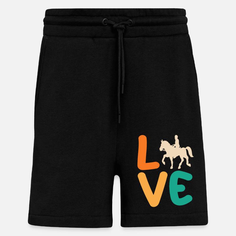Riding Horses - Shorts - made by SPREAD - SOLID BLACK