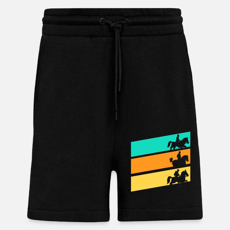 Reiten Pferde - Shorts - made by SPREAD - SOLID BLACK