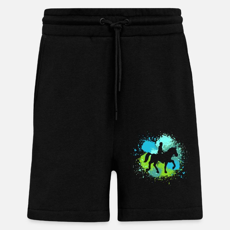 Cheval - Short bio décontracté fabriqué en UE - SOLID BLACK