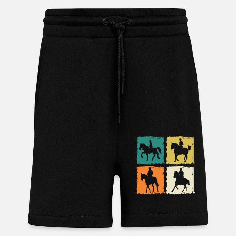 Cheval - Short bio décontracté fabriqué en UE - SOLID BLACK