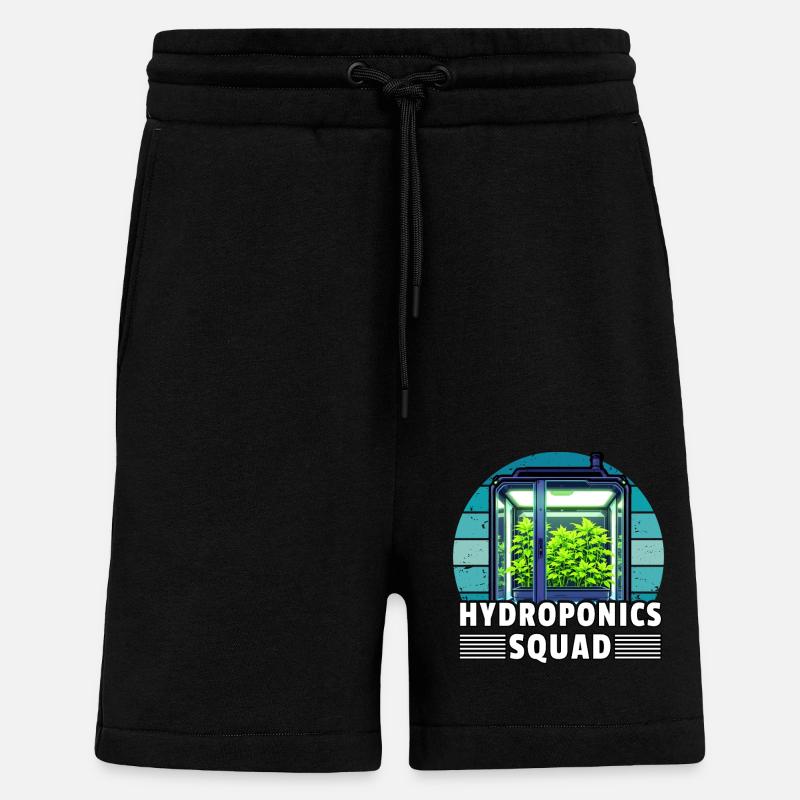 Hydroponics Squad - Shorts - made by SPREAD - SOLID BLACK