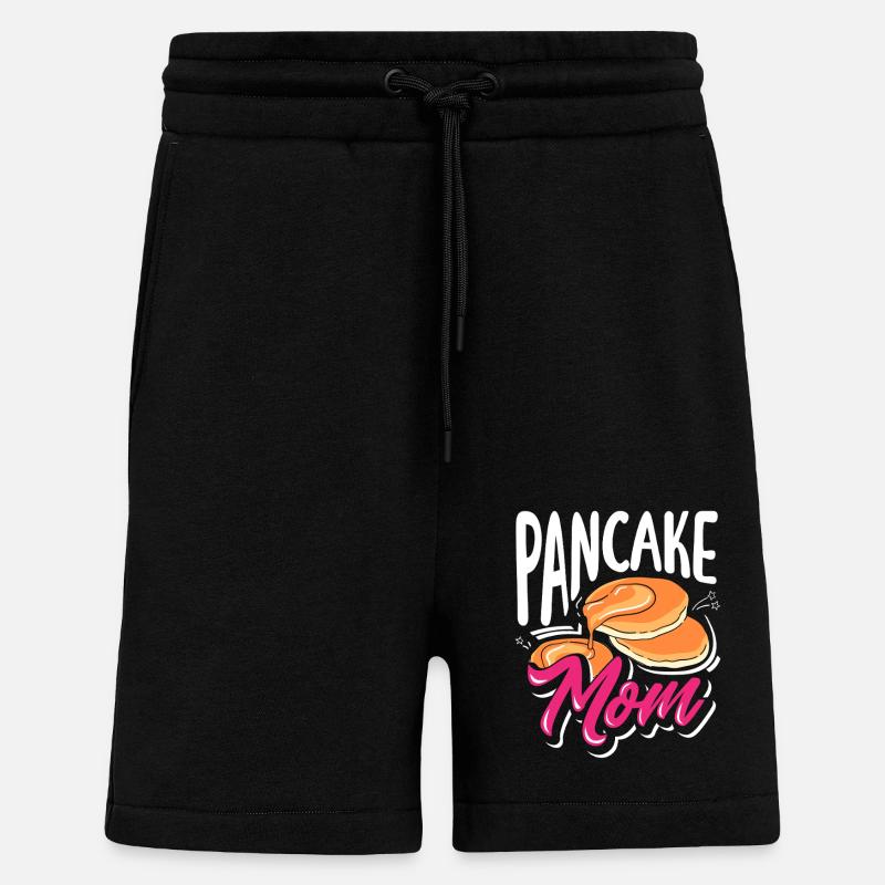 Crêpes Maman Petit-déjeuner Amour - Short bio décontracté fabriqué en UE - SOLID BLACK