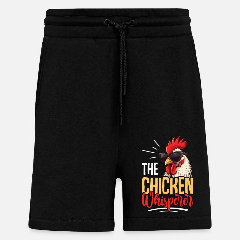 The Chicken Whisperer - Shorts - made by SPREAD - SOLID BLACK
