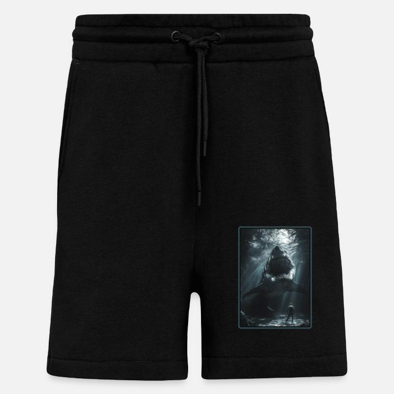 Mégalodons Megalodon - Short bio décontracté fabriqué en UE - SOLID BLACK