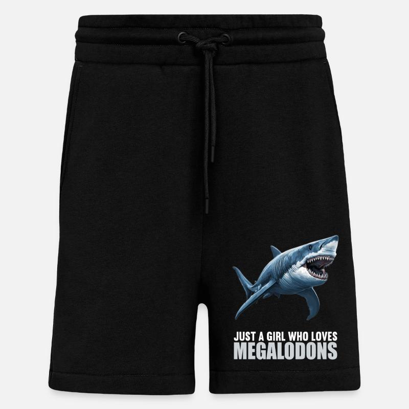 Mégalodons Megalodon - Short bio décontracté fabriqué en UE - SOLID BLACK