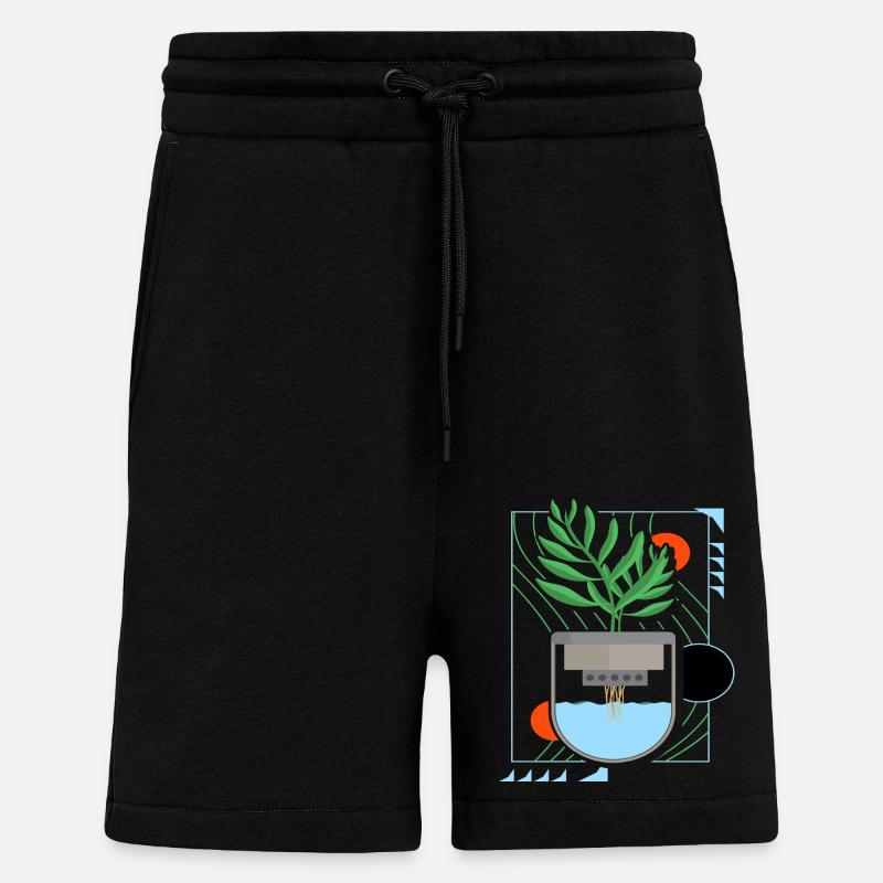Hydroponics - Shorts - made by SPREAD - SOLID BLACK