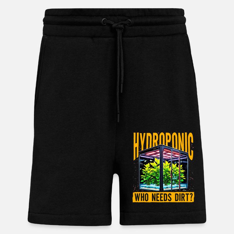 Hydroponic who needs dirt? - Shorts - made by SPREAD - SOLID BLACK